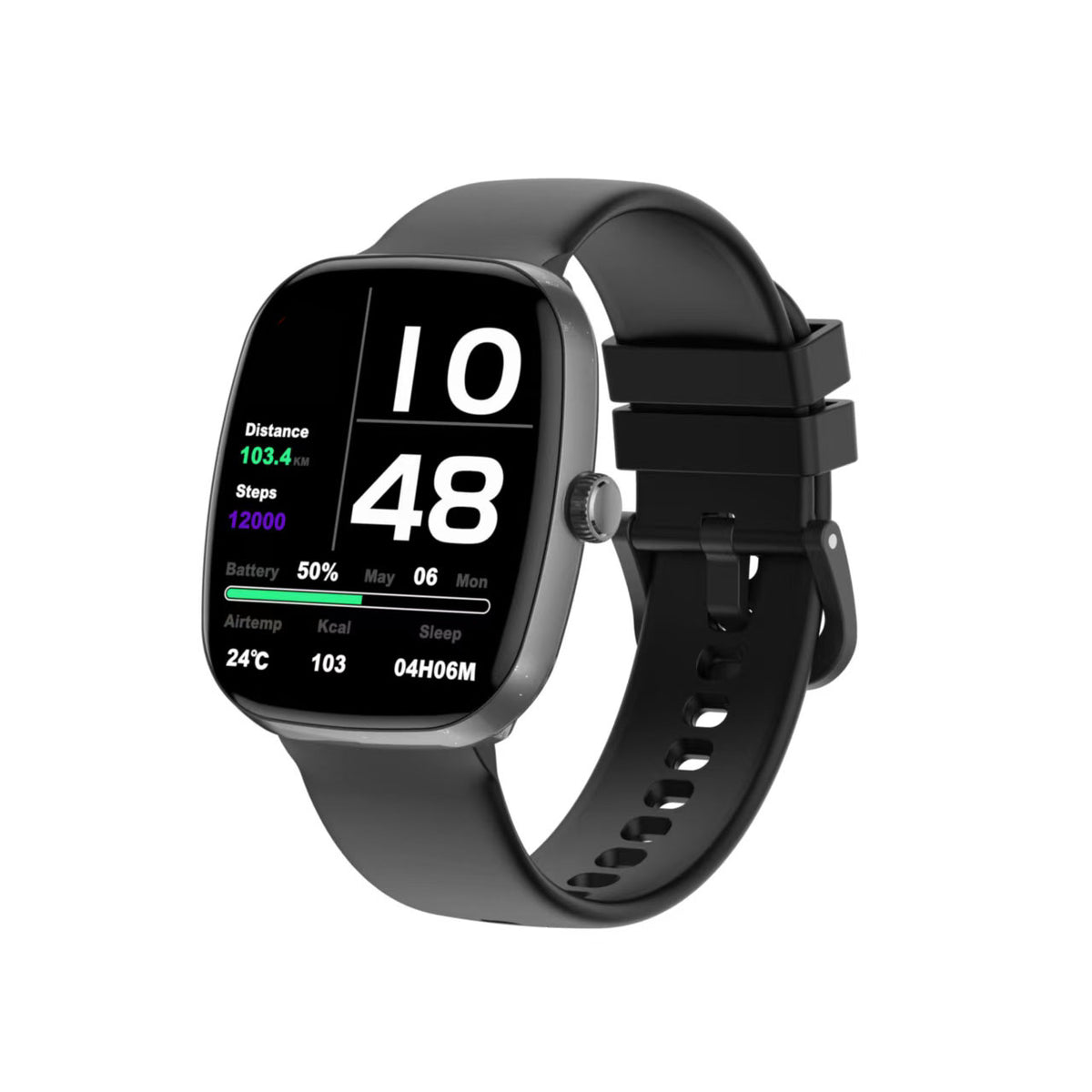 Smart Watch for Men Women, Smartwatch Fits for iPhone and Android, 1.85-inch HD Fitness Tracker with Bluetooth Call Function, 120+ Sport Modes, IP68 Waterproof, Perfect Gift, Black Watch