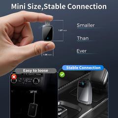 Wireless Carplay Adapter, Stable Control & No Delay, Plug & Play Carplay Converter for iPhone 6+, Converts Wired to Wireless Dongle Adapter for iPhone